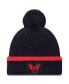 Men's Black D.C. United Wordmark Kick Off Cuffed Knit Hat with Pom