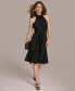 ფოტო #6 პროდუქტის Donna Karan Women's Tie-Waist Halter-Neck Midi Dress