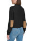 Фото #2 товара Women's Patched Mock Neck Sweater