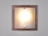 Wandlampe Holz Braun mit Glasschirm weiß