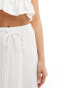 River Island tiered maxi skirt in white