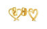 Фото #2 товара Minimalist gold-plated earrings Emery Gold Hearts