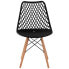 Фото #7 товара Krzesło skandynawskie ażurowe z drewnianymi nogami do kuchni salonu maks. 150 kg 4 szt.