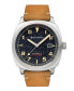 ფოტო #1 პროდუქტის Men's Hull California Automatic Brown Genuine Leather Strap Watch 42mm