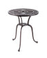 Фото #1 товара 24" Round Cast Aluminum Table Patio Dining Bistro Table with 2 Inch Umbrella Hole