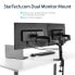StarTech.com Desk-Mount Dual Monitor Arm - Articulating - Clamp - 13.6 kg - 30.5 cm (12") - 61 cm (24") - 100 x 100 mm - Black