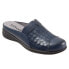 Фото #2 товара Softwalk San Marcos Woven S1366-414 Womens Blue Narrow Mule Sandals Shoes 7