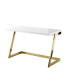 Фото #1 товара Kali High Gloss Lacquer Finish Top Rectangular Writing Desk