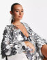 Фото #6 товара ASOS DESIGN disc embellished mini dress with tie detail in silver