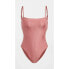 Vitamin A Women's Jenna Bodysuit Full, Sunkissed Rib, Pink, Small