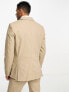 Only & Sons slim fit linen mix suit jacket in beige