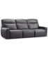 Фото #2 товара Dextan Leather 3-Pc. Sofa with 3 Power Recliners, Created for Macy's