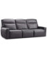 Фото #2 товара CLOSEOUT! Dextan Leather 3-Pc. Sofa with 3 Power Recliners, Created for Macy's