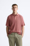 OPEN TEXTURED POLO SHIRT