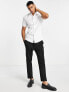 Фото #9 товара ASOS DESIGN Premium slim sateen shirt with mandarin collar in white