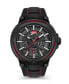 ფოტო #1 პროდუქტის Men's Partenza Collection Timepiece Black Silicon Strap Watch, 49mm