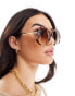 New Look oversized round sunglasses in brown