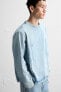 DENIM SWEATSHIRT WITH SEAM DETAILS