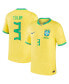 ფოტო #1 პროდუქტის Men's Thiago Silva Yellow Brazil National Team 2022/23 Replica Home Jersey