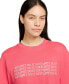 ფოტო #3 პროდუქტის Women's Sportswear Cotton Logo Crewneck T-Shirt