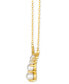 ფოტო #2 პროდუქტის Vanilla Pearls (3-6mm) & Nude Diamond (1/6 ct. t.w.) Adjustable 19" Statement Necklace in 14k Gold