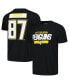 Фото #1 товара Men's Sidney Crosby Black Pittsburgh Penguins Richmond Player Name and Number T-shirt