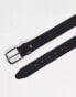 Фото #2 товара Jack & Jones smooth leather belt with logo buckle in black