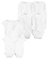 Baby 9-Pack Short Sleeve & Long Sleeve Cotton Bodysuits Set Preemie (Up to 6lbs)