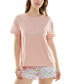 ფოტო #4 პროდუქტის Women's 2-Pc. Printed Short Pajamas Set