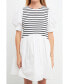 ფოტო #2 პროდუქტის Women's High Low Knit Combo Dress