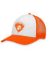 Men's White, Orange Clemson Tigers Tone Down Trucker Snapback Hat