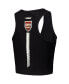 Women's Black San Francisco Giants Fast Lane Fitted Tri-Blend Cropped Tank Top