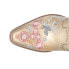 Фото #4 товара Dingo Poppy Floral Metallic Embroidery Studded Snip Toe Cowboy Womens Gold Casu