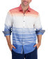 ფოტო #1 პროდუქტის Men's Canyon Beach Bonfire Engineered Yarn-Dyed Stripe Button-Down Shirt