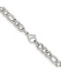 Chisel stainless Steel Polished 5.3mm Figaro Chain Necklace
