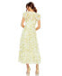 ფოტო #3 პროდუქტის Women's High Neck Ruffle Cap Sleeve Floral Dress