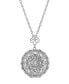 Фото #1 товара 2028 silver-Tone Round Crystal Locket 30" Necklace