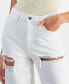 ფოტო #5 პროდუქტის Women's 90S High Rise Distressed Straight Leg Jeans