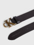 Calvin Klein Jeans Leather Logo Belt in Bitter Brown