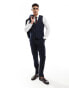 ASOS DESIGN double breasted skinny suit waistcoat in navy