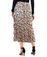 Фото #2 товара Women's Printed Satin Pull-On Pleated Skirt