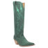 Фото #4 товара Dingo Thunder Road Embroidered Snip Toe Cowboy Womens Green Casual Boots DI597-