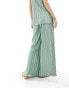 Фото #2 товара 4th & Reckless Tall exclusive pleated wide leg trousers co-ord in sage