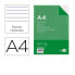 LIDERPAPEL A4 replacement 100 sheets 60g/m2 horizontal with 4-hole margin