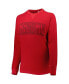 ფოტო #3 პროდუქტის Women's Red Georgia Bulldogs Surf Plus Size Southlawn Waffle-Knit Thermal Tri-Blend Long Sleeve T-shirt