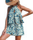 Women's Tropical Halter Keyhole Romper