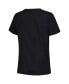 ფოტო #4 პროდუქტის Women's Black LAFC Satin Applique T-Shirt