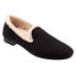 Фото #2 товара Trotters Glory T2160-018 Womens Black Wide Suede Slip On Loafer Flats Shoes