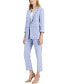Фото #2 товара Women's 3/4-Rolled-Sleeve Notched-Collar Open-Front Blazer
