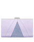 Фото #1 товара Women's Pleated Stain Crystal Frame Clutch